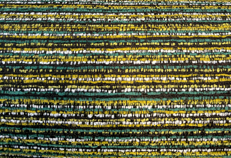 Hollywood Stripe Chenille Upholstery Fabric - Moss Green, Multi Colored Organic Stripe, 56" Width (1 Yard)
