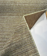 Hollywood Stripe Tadpole Chenille Fabric - Green, Light Blue, Brown, Beige Stripe, 56" Width (By The Yard)