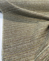 Hollywood Stripe Tadpole Chenille Fabric - Green, Light Blue, Brown, Beige Stripe, 56" Width (By The Yard)