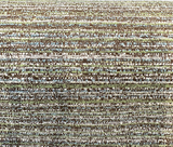 Hollywood Stripe Tadpole Chenille Fabric - Green, Light Blue, Brown, Beige Stripe, 56" Width (By The Yard)