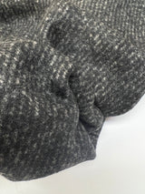 Italian Wool Tweed Fabric Gray Shade