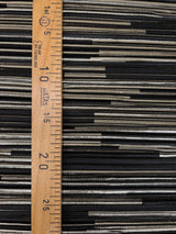 Polyester Elastane Plissé Fabric in Golden Black