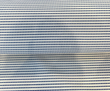 Stitch Royalty Ticking Blue High UV Polyester Fabric - Royalty Blue/Cream Beige Ticking Stripe, 54" Width (1 Yard)