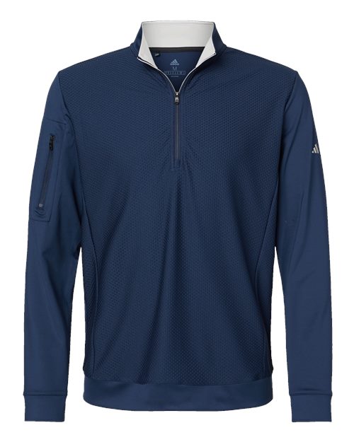 Adidas Men's Textured Quarter-Zip Pullover