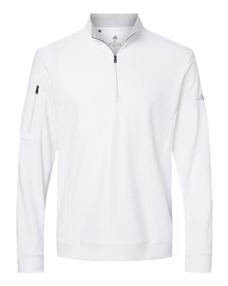 Adidas Men's Textured Quarter-Zip Pullover