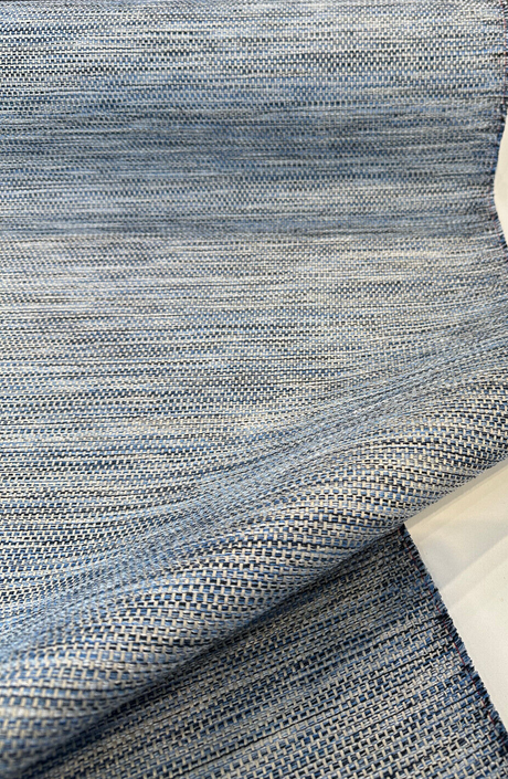 Blue Coast Chenille Tweed Latex Back Upholstery Fabric - Blue, Navy, Silver, Taupe, 56" Width (By The Yard)