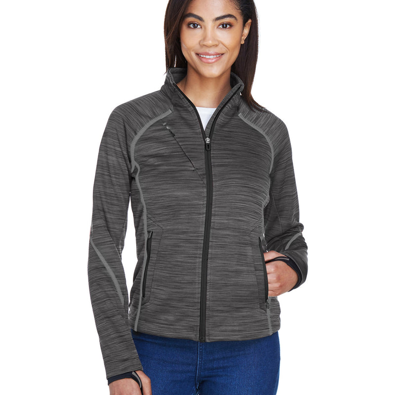 Ladies' Flux Melange Bonded Fleece Jacket