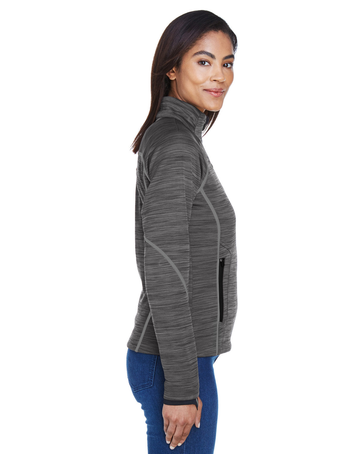 Ladies' Flux Mélange Bonded Fleece Jacket