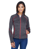 Ladies' Flux Melange Bonded Fleece Jacket