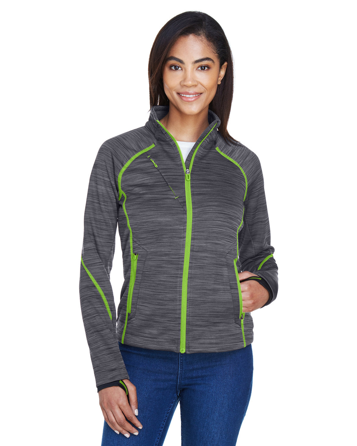 Ladies' Flux Mélange Bonded Fleece Jacket