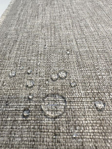Schumacher Tweed Chenille Fabric - Gray Beige Tweed, 56" Width (1 Yard)