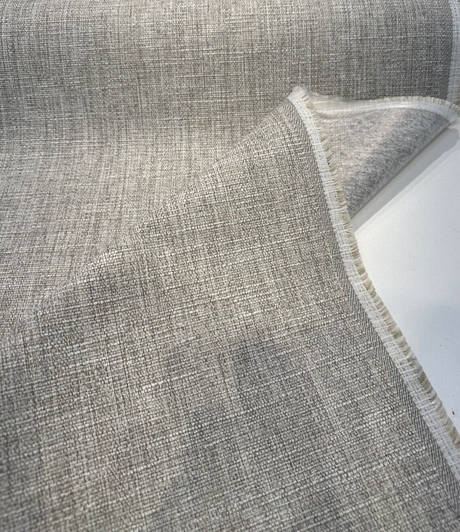 Schumacher Tweed Chenille Fabric - Gray Beige Tweed, 56" Width (1 Yard)