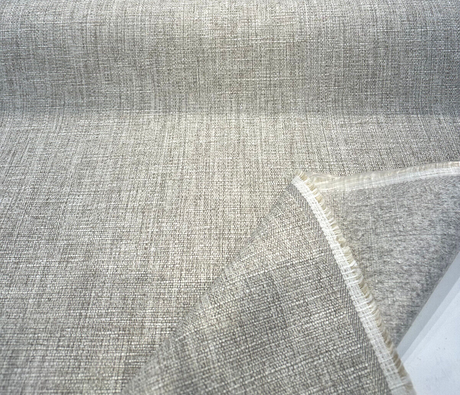 Schumacher Tweed Chenille Fabric - Gray Beige Tweed, 56" Width (1 Yard)