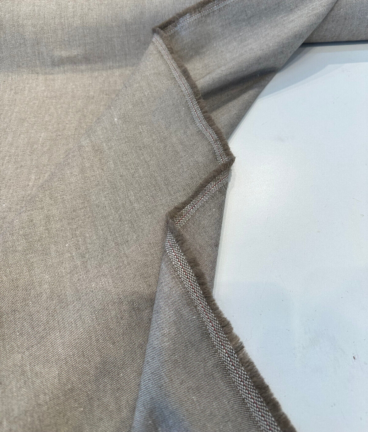 Comfy Cozy Linen Baby Alpaca Fabric - Mocha Twill, 54" Width (1 Yard)