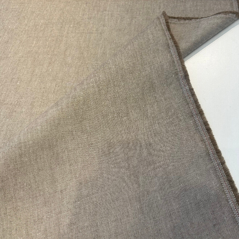 Comfy Cozy Linen Baby Alpaca Fabric - Mocha Twill, 54" Width (1 Yard)