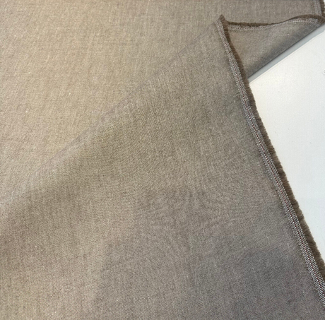 Comfy Cozy Linen Baby Alpaca Fabric - Mocha Twill, 54" Width (1 Yard)