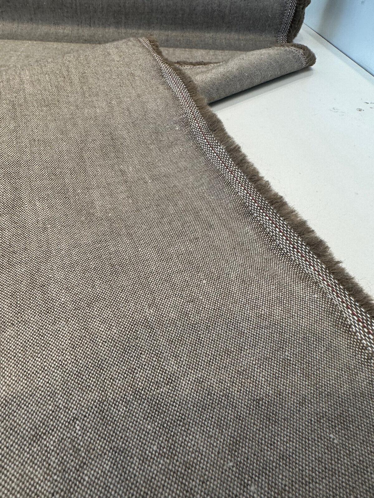 Comfy Cozy Linen Baby Alpaca Fabric - Mocha Twill, 54" Width (1 Yard)