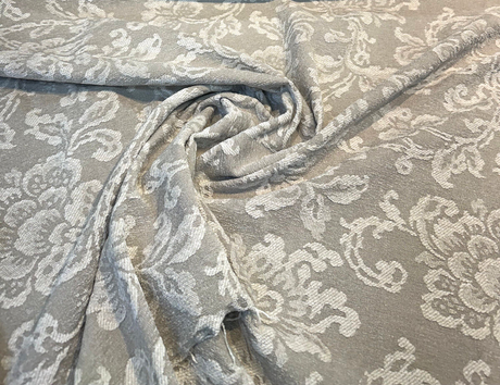 Gianna Parchment Floral Pumice Chenille Upholstery Fabric - Pumice Beige Floral, 58" Width (1 Yard)