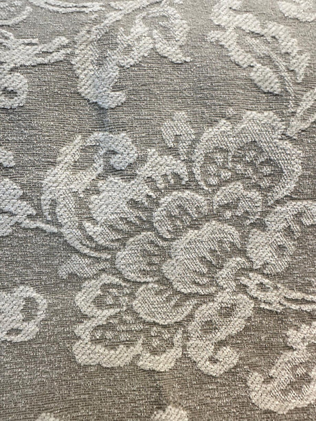 Gianna Parchment Floral Pumice Chenille Upholstery Fabric - Pumice Beige Floral, 58" Width (1 Yard)