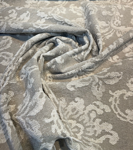 Gianna Parchment Floral Pumice Chenille Upholstery Fabric - Pumice Beige Floral, 58" Width (1 Yard)
