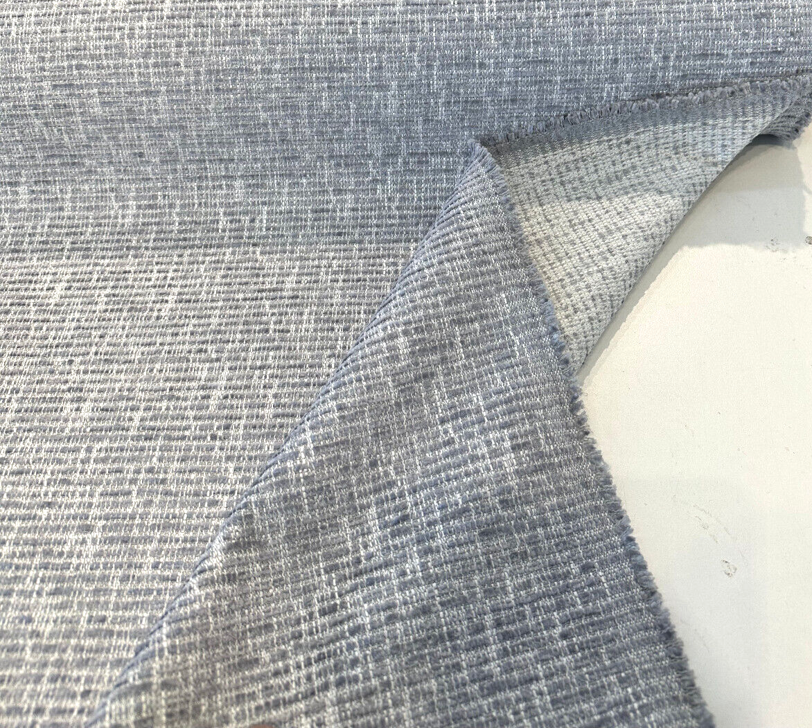 Dorset Sterling Gray Chenille Fabric - Solid Woven Performance+, 54" Width (1 Yard)