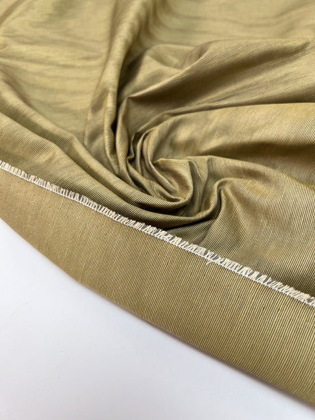 Polyester Moiré Fabric Green Abstract Pattern