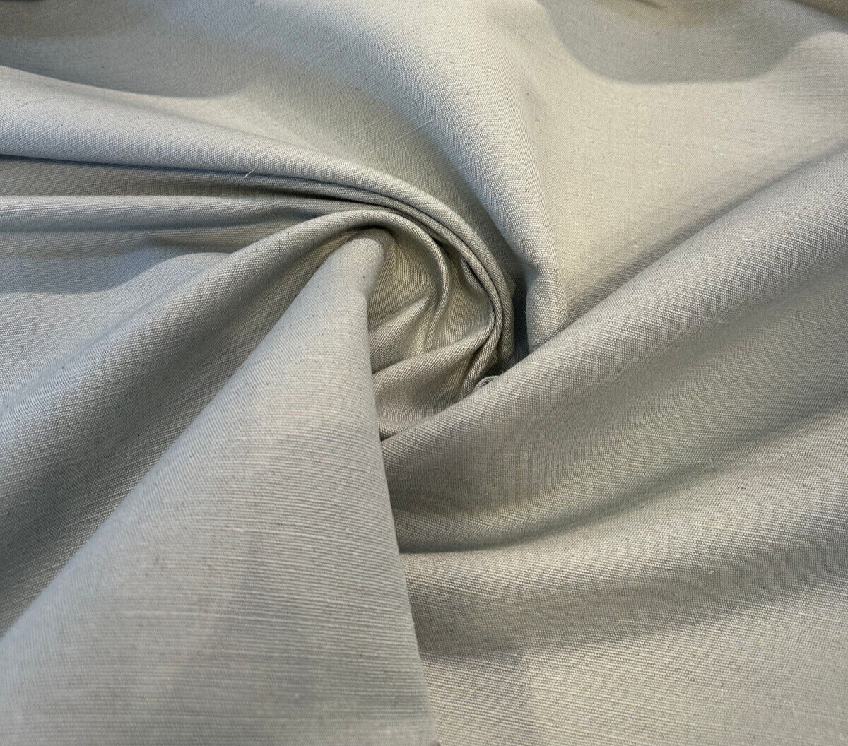 Plain Weave Canvas Linen Cotton Fabric - Dawn Blue, Plain Weave, 58" Width (1 Yard)