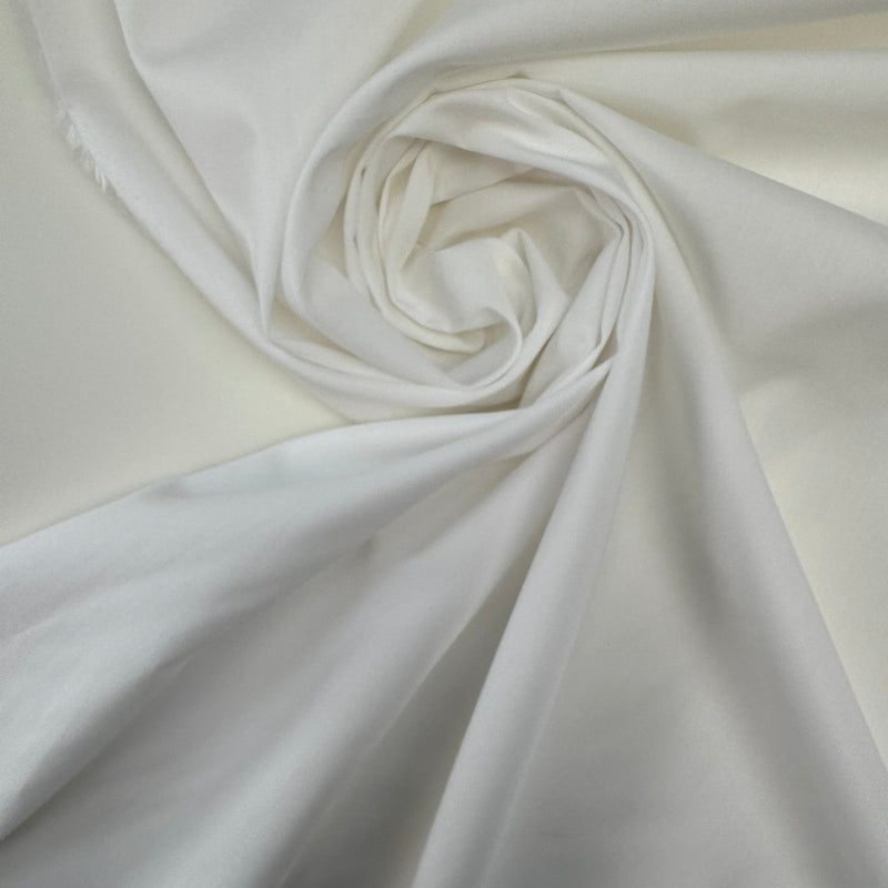 Cotton Poplin White Shirt Fabric