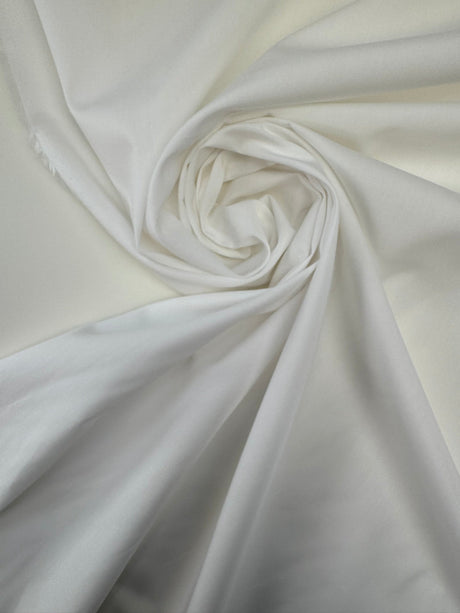 Cotton Poplin White Shirt Fabric