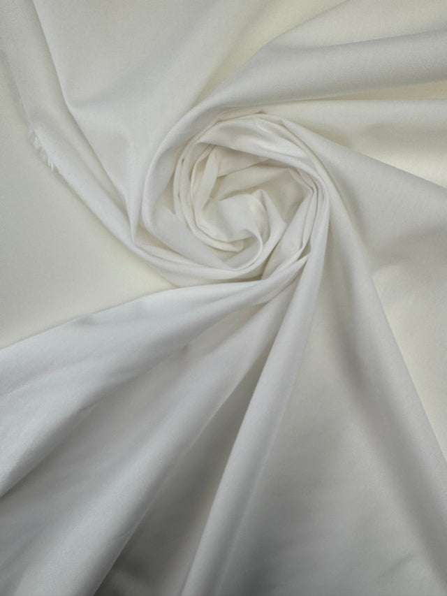 Cotton Poplin White Shirt Fabric