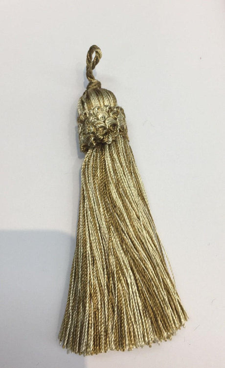 Emerald Italian Key Tassel Fabric - Emerald, 5" Length (25 Pieces)