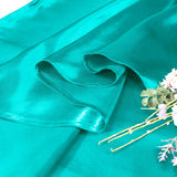 Round Satin Tablecloth 120" Pool Blue
