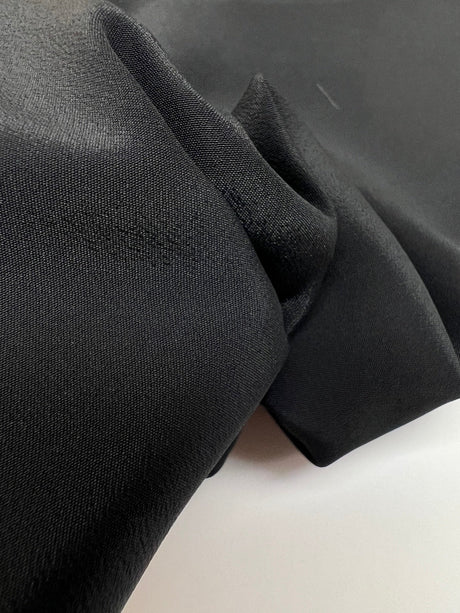 Black Acetate Silk Crepe Fabric