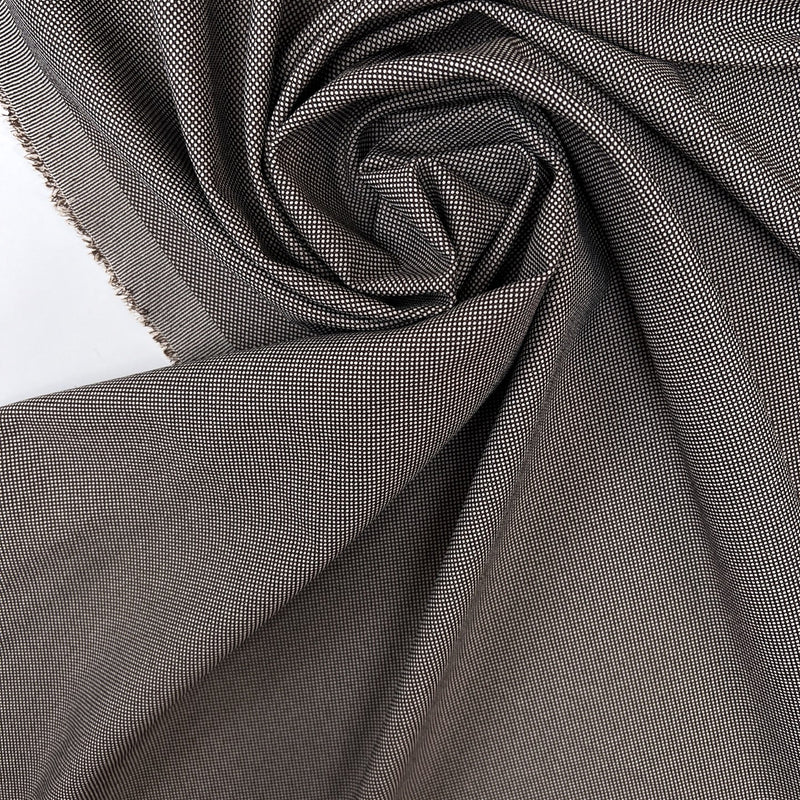 Italian Gray-Brown Stretch Polyester Fabric