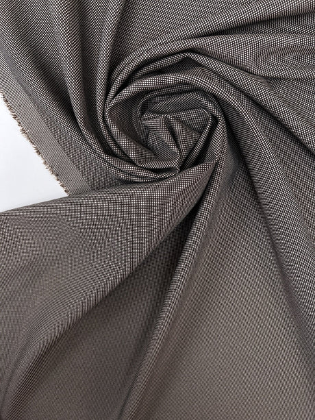 Italian Gray-Brown Stretch Polyester Fabric