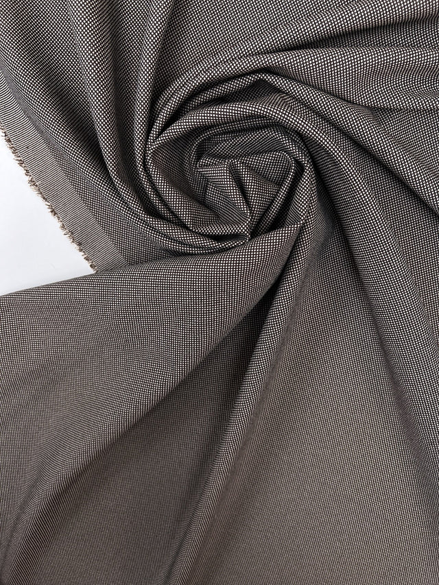 Italian Gray-Brown Stretch Polyester Fabric