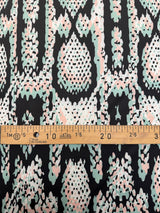 Polyester Knitted Abstract Multicolour Fabric