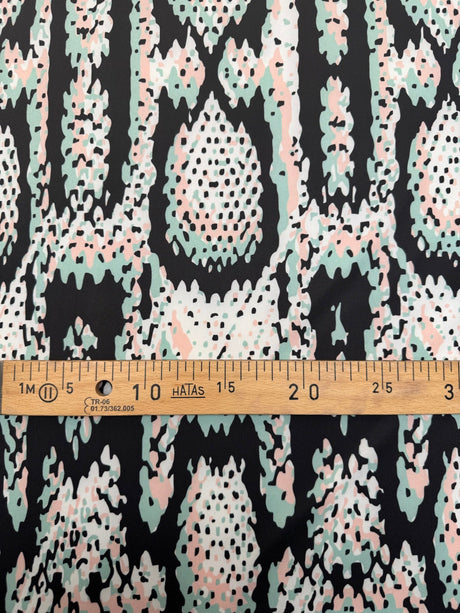 Polyester Knitted Abstract Multicolour Fabric