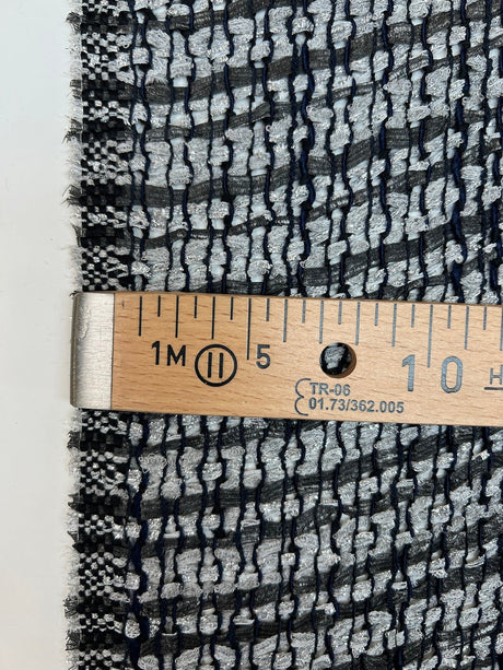 Lurex Tweed Silver Gray Blue
