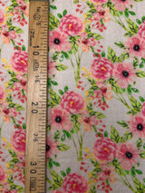 Printed Floral Wool Fabric