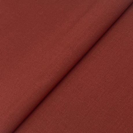 Burnt Red Tropical Wool Blend Fabric - Burnt Red, Tropical, 58/60" Width