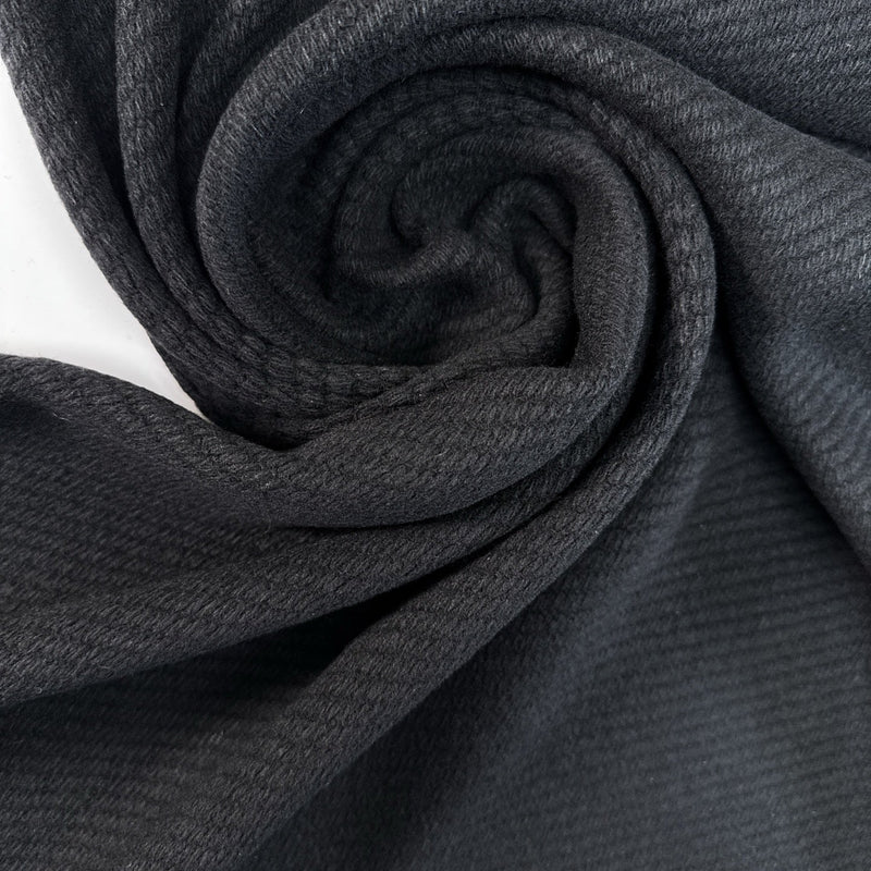 Wool Blend Tweed Black