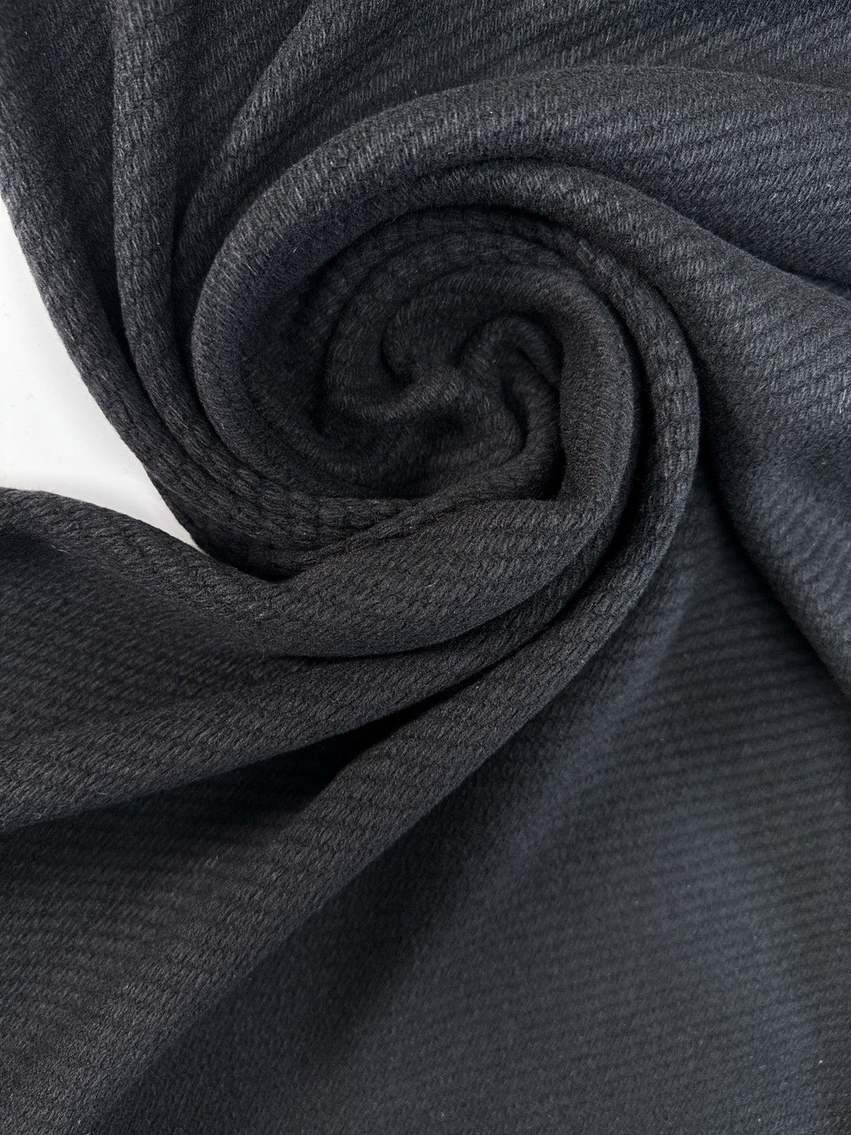 Wool Blend Tweed Black