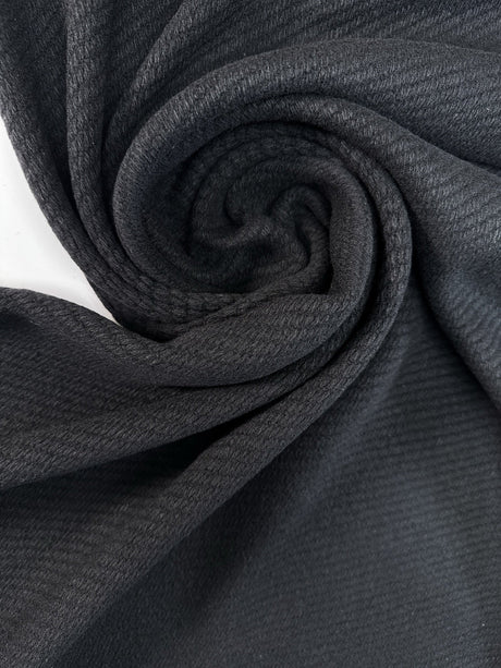 Wool Blend Tweed Black