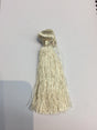 Simple Off-White Key Tassel - Off-White, 5" Length (25 Pieces)