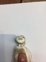 Simple Off-White Key Tassel - Off-White, 5" Length (25 Pieces)