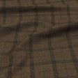 Brown Windowpane Wool Sportcoat Fabric - Brown Windowpane, 60" Width