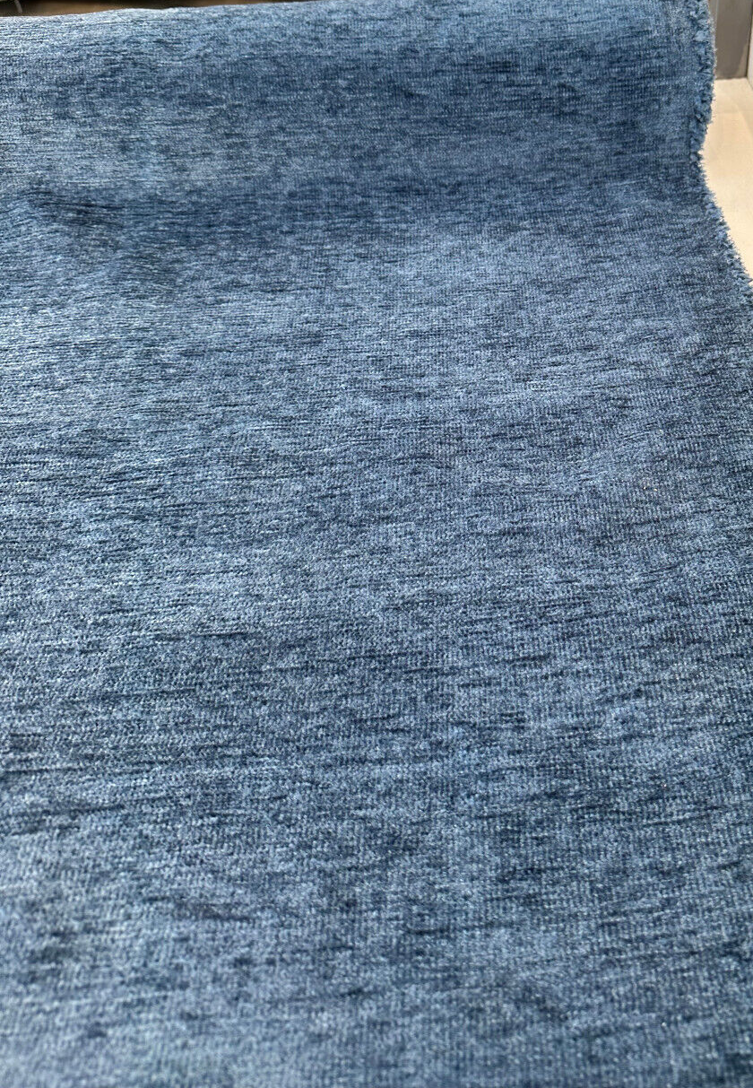 Soft Chenille Upholstery Fabric - Surf Blue Cuddle Backed, 54" Width (1 Yard)