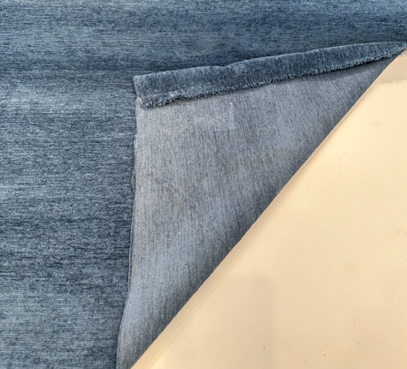 Soft Chenille Upholstery Fabric - Surf Blue Cuddle Backed, 54" Width (1 Yard)