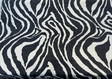 Sinkoku Zebra Black Linen Teflon Fabric - Black Zebra Animal Print, 57" Width (1 Yard)